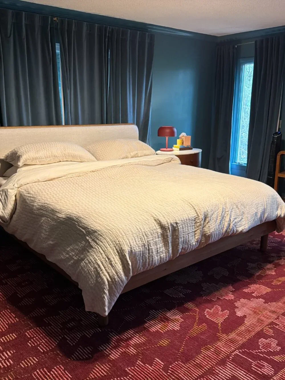 Brooklinen Woven Checkerboard Duvet Cover Set – King/Cal King – Ecru – Like New